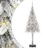 vidaXL Weihnachtsbaum mit 300 LEDs Wei&szlig; 180 cm PE und Stahl