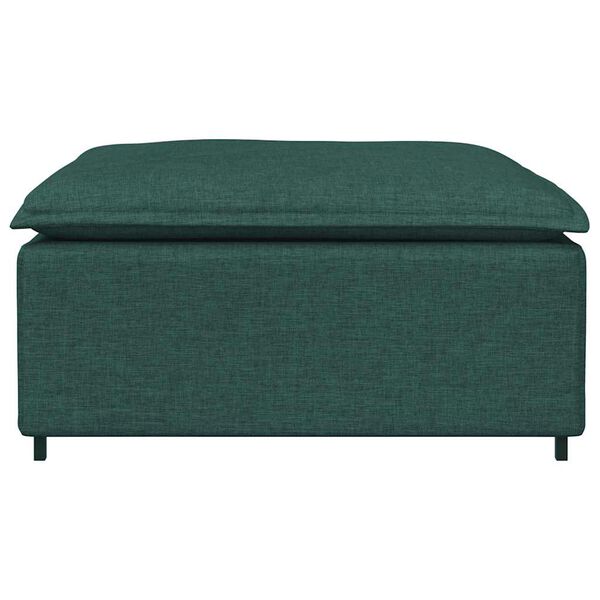 vidaXL Modulares Sofa-Fußhocker-Modul Dunkelgrün 100 x 100 x 48 cm