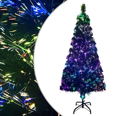 vidaXL Künstlicher Weihnachtsbaum mit Ständer Grün 210 cm Glasfaser