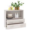 vidaXL Sideboard HAMAR Weiß 85x35x80 cm Massivholz Kiefer