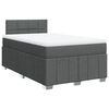 vidaXL Boxspringbett mit Matratze Dunkelgrau 120x200 cm Stoff