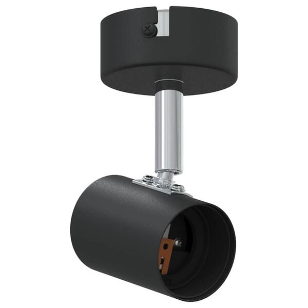 vidaXL Deckenstrahler mit Strahlern Schwarz 6,5 x 6 x 11,5 cm Metall