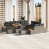 vidaXL Gartensofa-set 13 pcs Grau Poly-Rattan