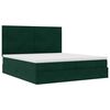 vidaXL Ottoman-Bett mit Matratzen & LEDs Dunkelgr&uuml;n 200x200 cm Samt