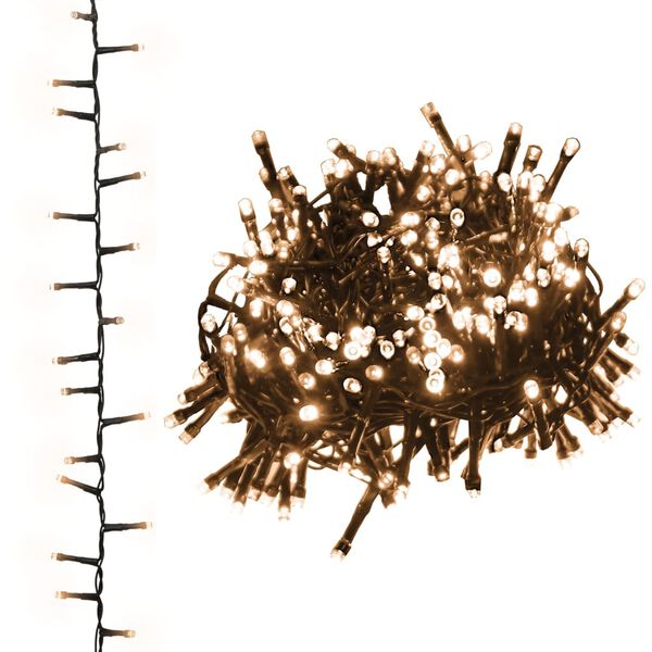 vidaXL LED-Lichterkette mit 400 LEDs Warmweiß 13 m PVC
