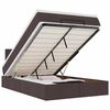 vidaXL Ottoman-Bett mit Matratze Dunkelbraun 120x200 cm Stoff