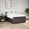 vidaXL Boxspringbett mit Matratze Dunkelbraun 140x190 cm Stoff