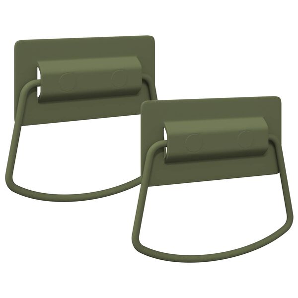 vidaXL Schrankgriffe 2 pcs Olive Gr&uuml;n 85 x 45 mm Metall
