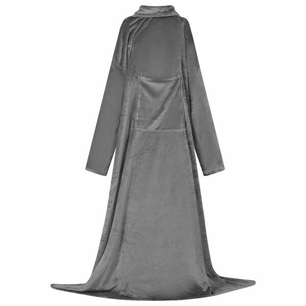 vidaXL Decken-Hoodie Dunkelgrau 210 x 150 cm Flanell