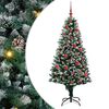 vidaXL K&uuml;nstlicher Weihnachtsbaum mit 150 LEDs mit St&auml;nder Gr&uuml;n 150 cm