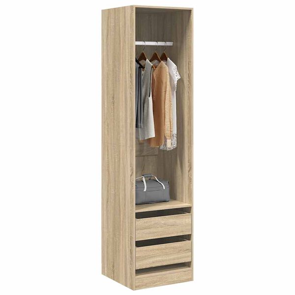vidaXL Kleiderschrank mit Schubladen Sonoma-Eiche 50x50x200 cm