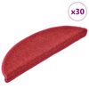 vidaXL Stufenmatten 30 Stk. 56x17x3 cm Rot Halbrund