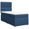 vidaXL Boxspringbett mit Matratze Blau 90x200 cm Stoff