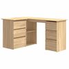 vidaXL Eckschreibtisch Sonoma-Eiche 145x100x76 cm Holzwerkstoff