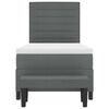 vidaXL Boxspringbett mit Matratze Dunkelgrau 100 x 200 cm Stoff