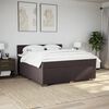 vidaXL Boxspringbett mit Matratze Dunkelbraun 180x200 cm Stoff