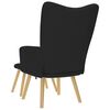 vidaXL Relaxsessel mit Hocker Schwarz Stoff