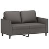 vidaXL 2-Sitzer-Sofa Grau 120 cm Kunstleder