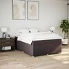vidaXL Boxspringbett mit Matratze Dunkelbraun 140x200 cm Stoff