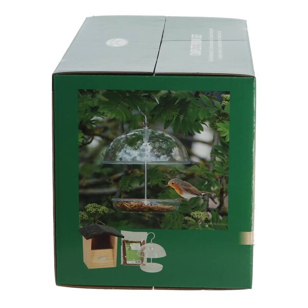 Esschert Design Komplettset f&uuml;r Rotkehlchen Vogelfutterhaus