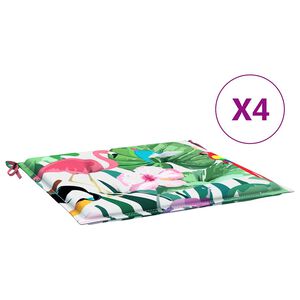 vidaXL Gartenstuhl-Kissen 4 Stk. Mehrfarbig 50x50x4 cm Stoff