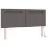 vidaXL Boxspringbett mit Matratze Grau 160 x 200 cm Kunstleder