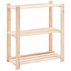 vidaXL Lagerregal mit 3 B&ouml;den 80&times;38&times;90 cm Kiefer Massivholz 150 kg