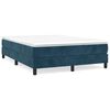 vidaXL Boxspringbett mit Matratze Dunkelblau 140x200 cm Samt