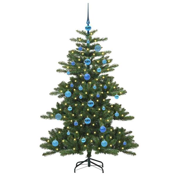vidaXL K&uuml;nstlicher klappbarer Weihnachtsbaum Gr&uuml;n 150 cm PVC und Stahl