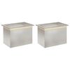 vidaXL Garten-Pflanzk&uuml;bel mit LED 2 stk. Silber 40 &times; 60 &times; 40 cm
