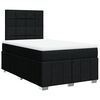 vidaXL Boxspringbett mit Matratze Schwarz 120x200 cm Stoff