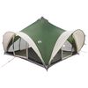 vidaXL Tipi Zelt mit Dach Gr&uuml;n 18-Personen Polyester und Stahl