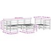 vidaXL Garten-Lounge-Set 8 pcs Wachsbraun Massives Kiefernholz