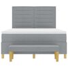 vidaXL Boxspringbett mit Matratze Hellgrau 160 x 200 cm Stoff