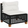 vidaXL 8-tlg. Garten-Sofagarnitur mit Kissen Schwarz Poly Rattan
