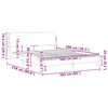 vidaXL Bettgestell "Dover" Hellgrau 160x200 cm Samt