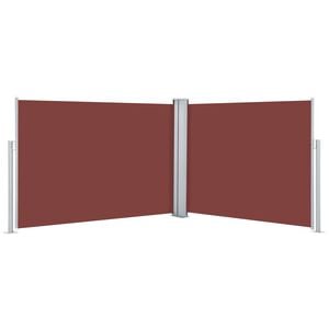 vidaXL Ausziehbare Seitenmarkise Braun 100 x 1000 cm