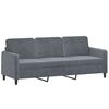 vidaXL 3-Sitzer-Sofa mit Zierkissen Dunkelgrau 180 cm Samt