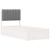 vidaXL Bettgestell mit gepolstertem Kopfteil Hellgrau 80 x 200 cm