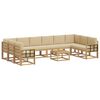 vidaXL Outdoor-Sofagarnitur 11 stk. Wei&szlig; und Beige