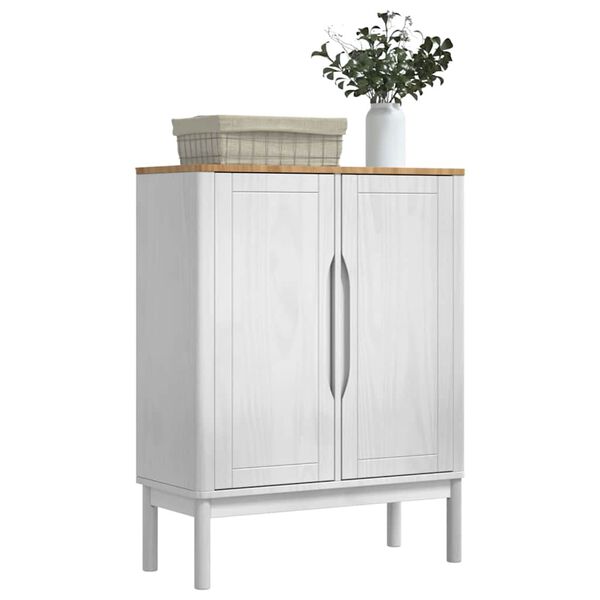 vidaXL Sideboard FLORO Wei&szlig; 70 x 30 x 70,5 cm Massivholz Kiefer