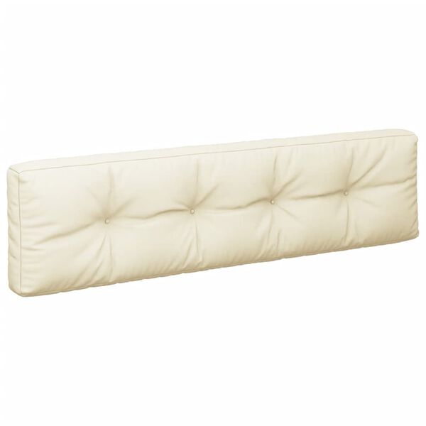 vidaXL Palettenkissen 5-tlg. Creme Stoff