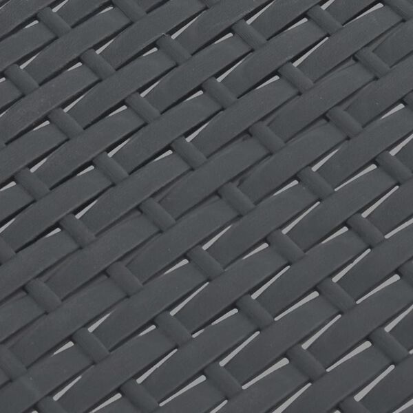 vidaXL Gartentisch Anthrazit 58x58x41 cm PP Rattan