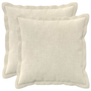 vidaXL Kissenbezug 2 pcs HOUTEN Creme 35 x 35 cm Mikrofaser Fleece
