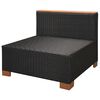 vidaXL 6-tlg. Garten-Lounge-Set mit Auflagen Poly Rattan Schwarz