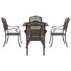 vidaXL Gartentisch Set 5 pcs Bronze Gussaluminium