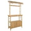 vidaXL Outdoor Bartisch Natur 110 x 50 x 209 cm Bambus