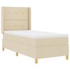 vidaXL Boxspringbett mit Matratze Creme 140 x 190 cm Stoff