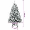 vidaXL K&uuml;nstlicher Weihnachtsbaum Gr&uuml;n und Wei&szlig; 120 cm PVC und Metall