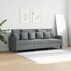 vidaXL 3-Sitzer-Sofa Hellgrau 180 cm Stoff